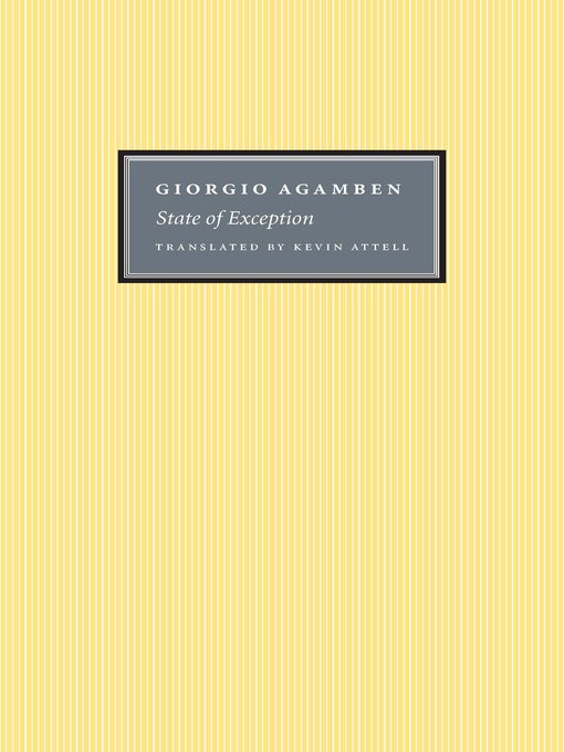 Title details for State of Exception by Giorgio Agamben - Available